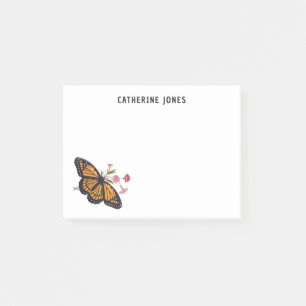 Monarch Butterfly With Name Personalized Notes