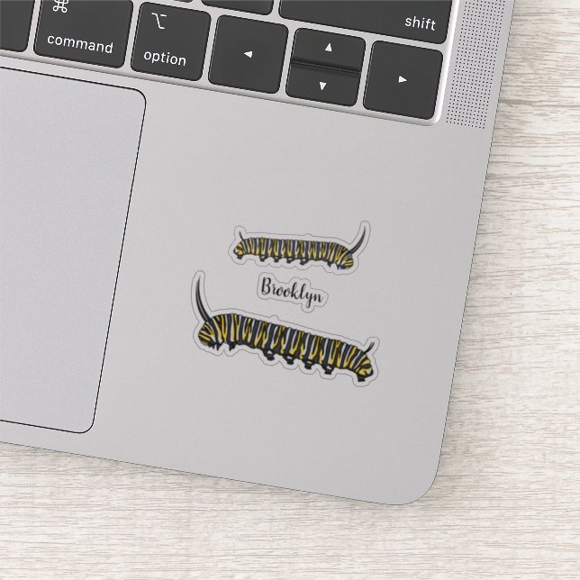 Monarch caterpillar cartoon illustration  (Detail)