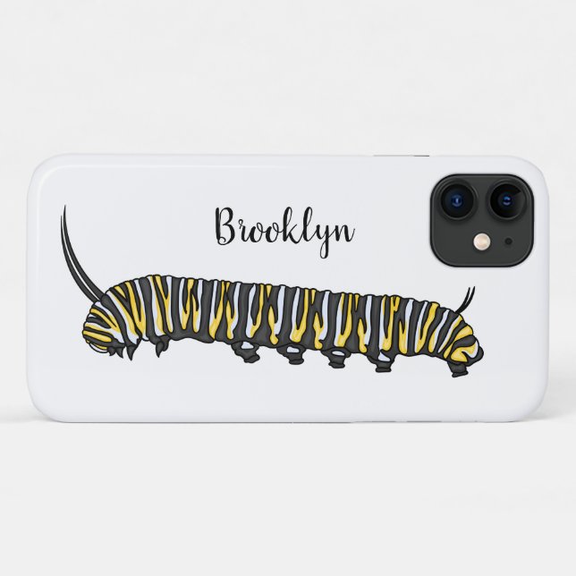 Monarch caterpillar cartoon illustration  Case-Mate iPhone case (Back (Horizontal))