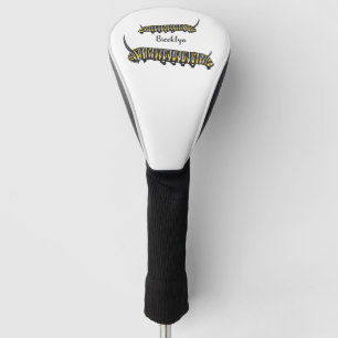 Monarch caterpillar cartoon illustration golf head cover