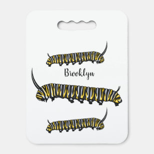 Monarch caterpillar cartoon illustration  seat cushion