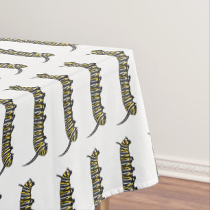 Monarch caterpillar cartoon illustration  tablecloth