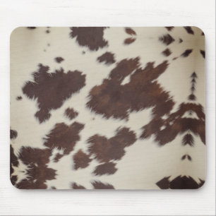 Monarch Cow Black Fur Mouse Pad