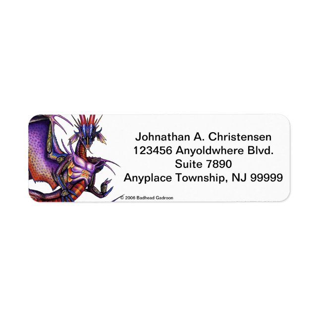Monarch Dragon Return Address Label (Front)