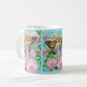 Monarch Fairy amongst the Roses Coffee Mug (Front Left)