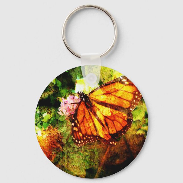 Monarch Grunge Keychain (Front)