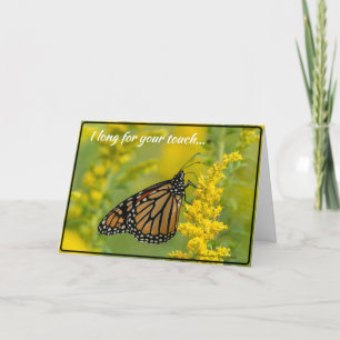 Monarch In A Sea of Yellow Folded Greeting Card