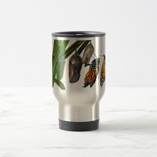 MONARCH LIFE CYCLE TRAVEL MUG (Center)
