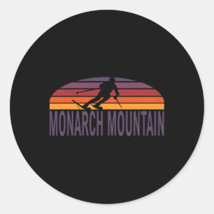 Monarch Mountain Colorado Usa Ski Resort Snowboard Classic Round Sticker