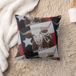 Monarch of the Rangeland Painting by Alfred Fox Throw Pillow