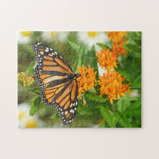 Monarch on Butterfly Weed Jigsaw Puzzle (Horizontal)