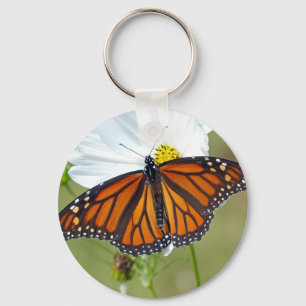 Monarch on Cosmos Keychain