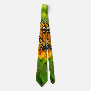 Monarch On Lantana Neck Tie