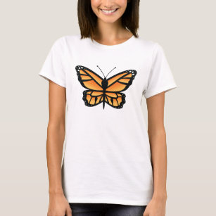 Monarch Orange Butterfly Cartoon Illustration T-Shirt