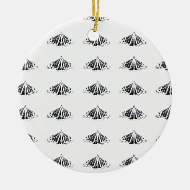 Monarch outline  all around ceramic ornament (Front)