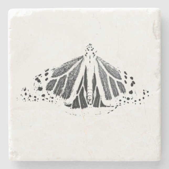 Monarch outline stone coaster (Front)