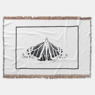 Monarch outline throw blanket