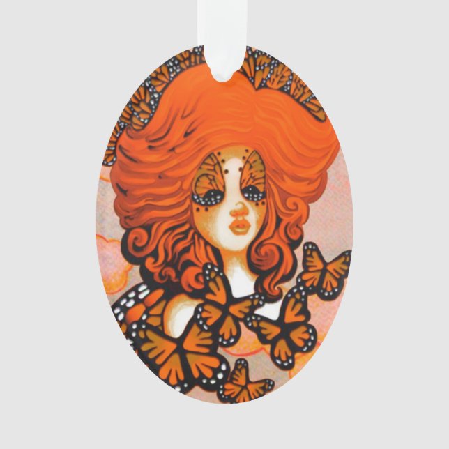 Monarch Queen Butterfly Fairy Ornament (Front)