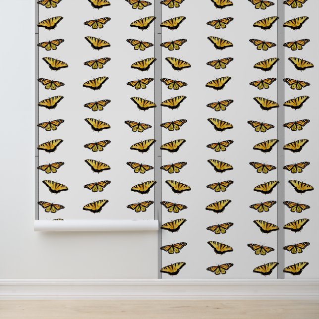 Monarch Swallowtail Butterfly Peel Stick Wallpaper (Application)