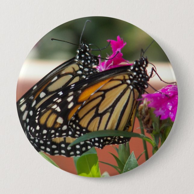 Monarch Twins #1-Button 4 Inch Round Button (Front)