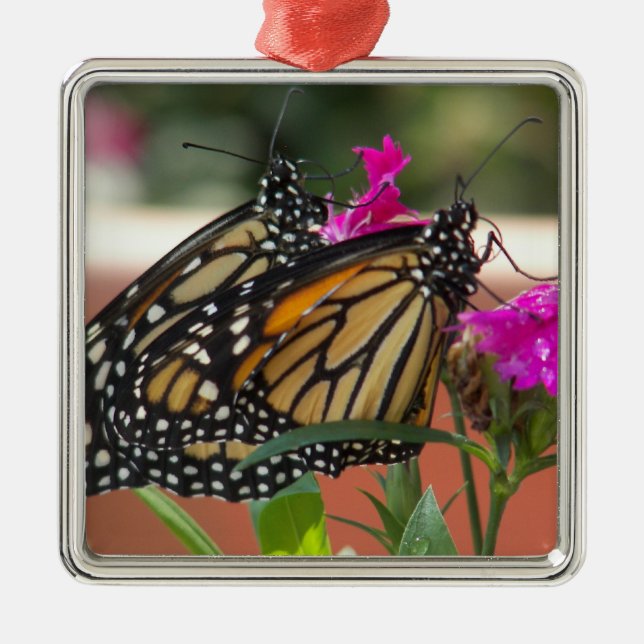 Monarch Twins #1-premium square ornament (Front)