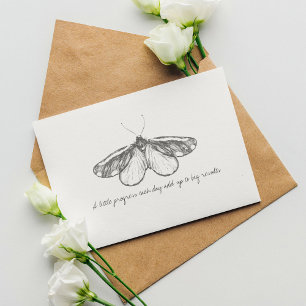 Monarch Vintage Watercolor Butterfly Postcard