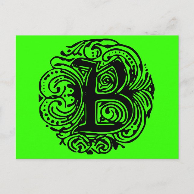 Monarchia Black  "B" Postcard (Front)