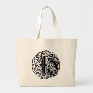 Monarchia Letter "H" Large Tote Bag