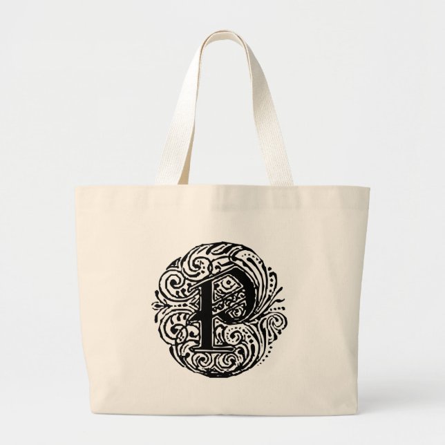 Monarchia "P" Large Tote Bag (Front)