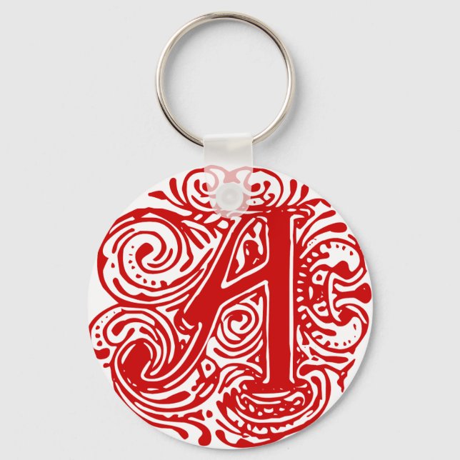 Monarchia Red "A" Keychain (Front)