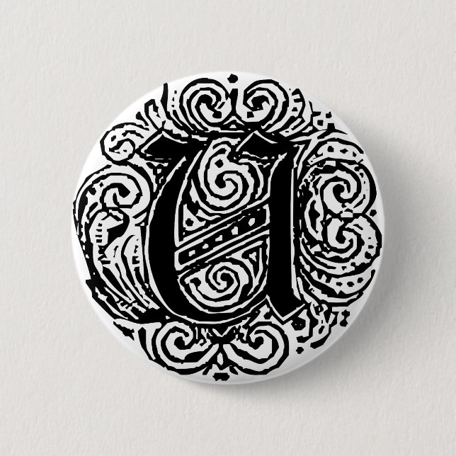 Monarchia "U" 2 Inch Round Button (Front)