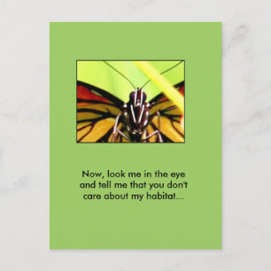 Monarch's message postcard