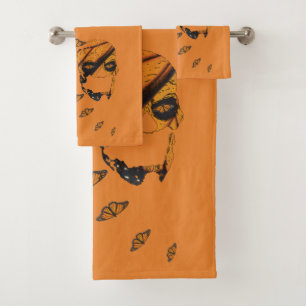 Monarque Papillon Skuls Serviette Set Art Home Déc