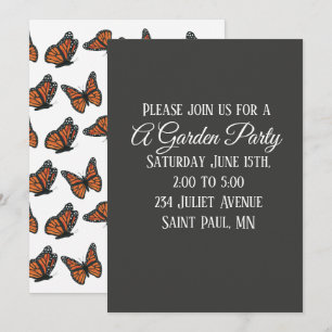Monarque Papillons Invitation