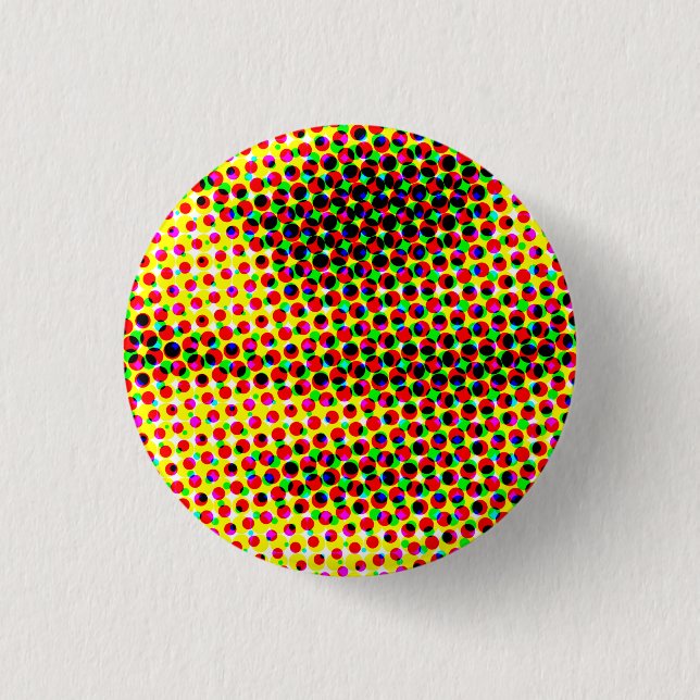 Mona's CMYK Smile 1 Inch Round Button (Front)