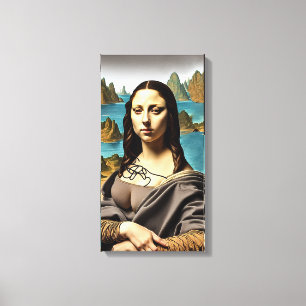 Mona's Sister- Wrapped Canvas Art Print