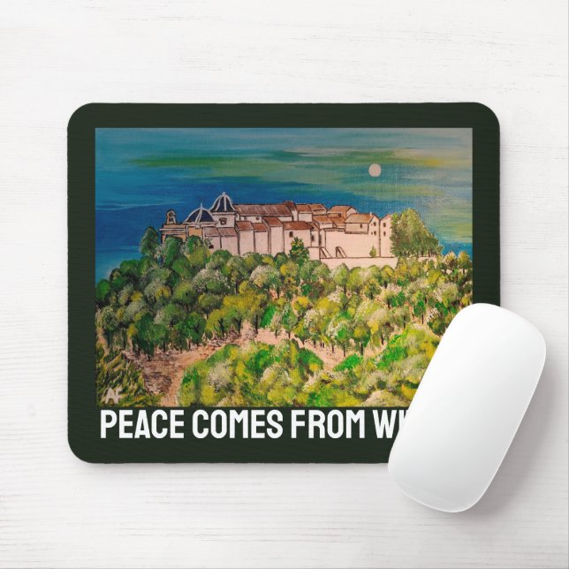 Monasterio de San Miguel Painting by Alfred Fox Mouse Pad (With Mouse)