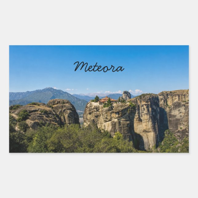 Monastery Above the Rocks | Meteora Greece Sticker (Front)