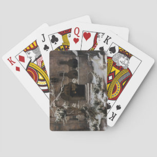 Monastery in Winter Snow (by Karl Lessing) Playing Cards