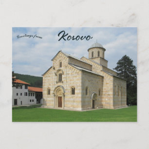 Monastery of Visoki Decani Near Peja Kosovo Postcard