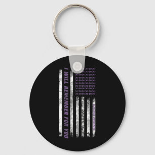 Monat I End Purple Bow Elephant 2 Keychain