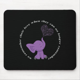 Monat I End Purple Bow Elephant 3  Mouse Pad