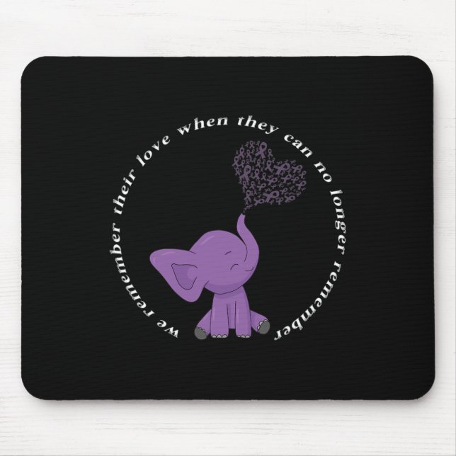 Monat I End Purple Bow Elephant 3  Mouse Pad (Front)