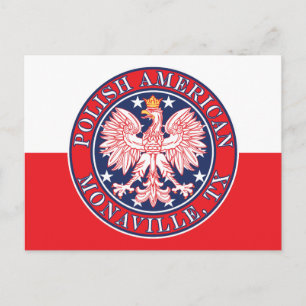Monaville Texas Polish American Eagle Postcard