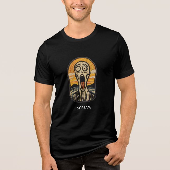 MONCH THE SCREAM T-Shirt Tri-Blend Shirt (Front)