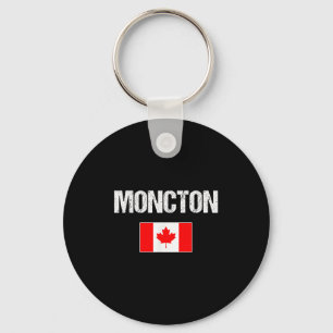Moncton New Brunswick Canada Flag Canadian Proud P Keychain