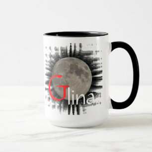 Mond, Lune, Luna, Glina, Moon Tasse Mug