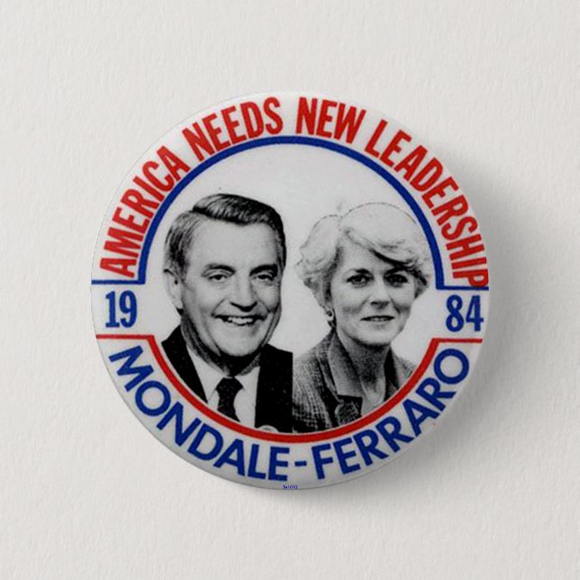 Mondale-Ferraro jugate - Button (Front)