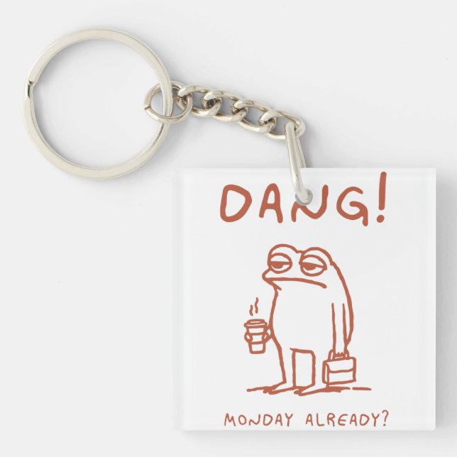 Monday Blues Frog Keychain (Front)