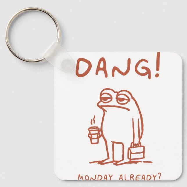 Monday Blues Frog Keychain (Front)